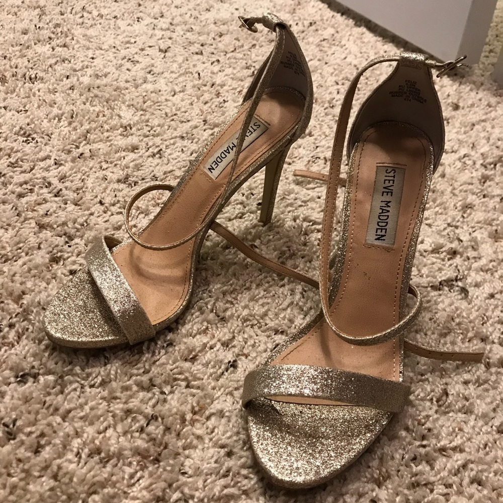 Steve Madden Glitter Gold Heels